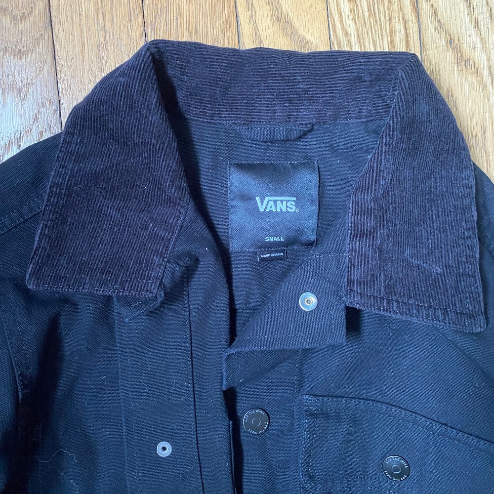 black vans jean jacket light weight